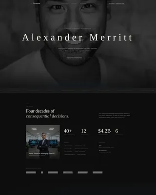 Specialist Executive & C-Suite Career Portfolio & Case Study Website Template
