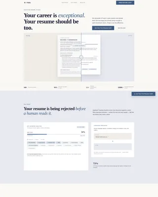 Executive Resume Studio Landing Page Template