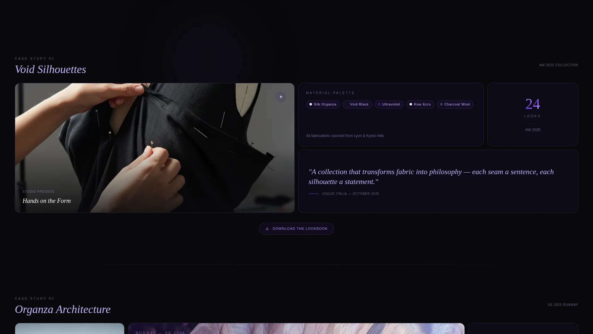 Fashion Designer Portfolio Specialist Portfolio Website Template