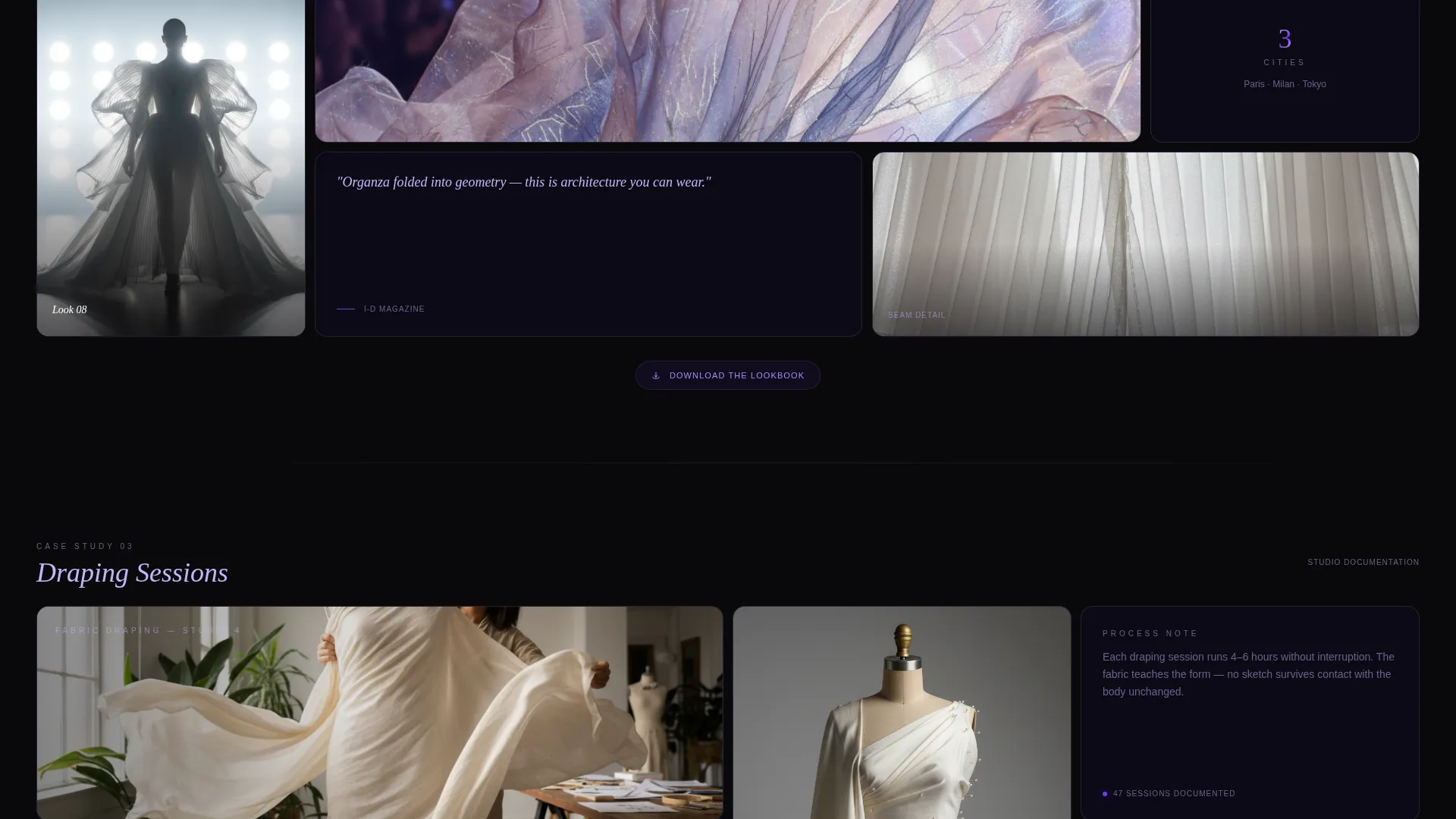 Fashion Designer Portfolio Specialist Portfolio Website Template