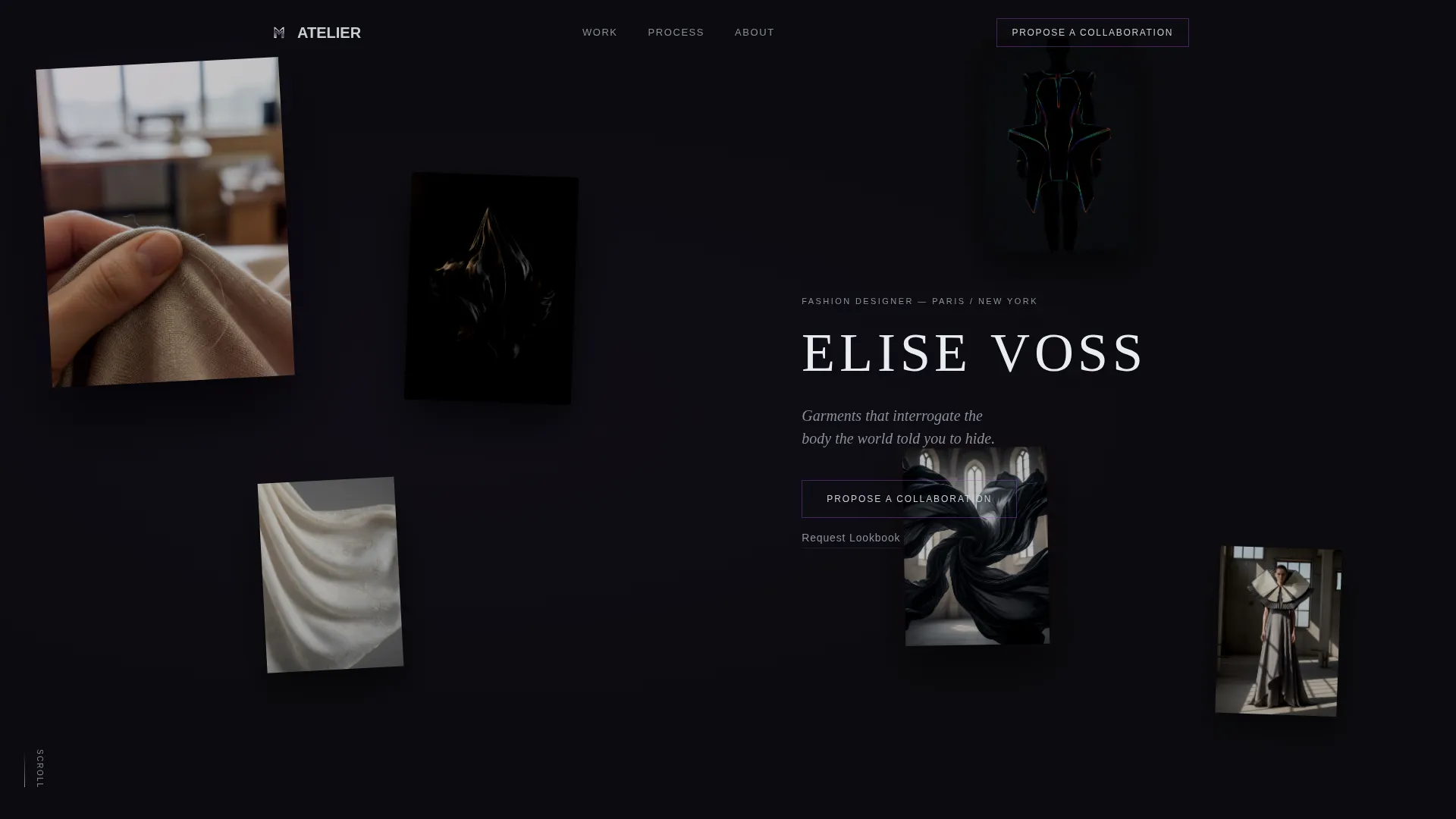 Fashion Designer Portfolio Directory Website Template