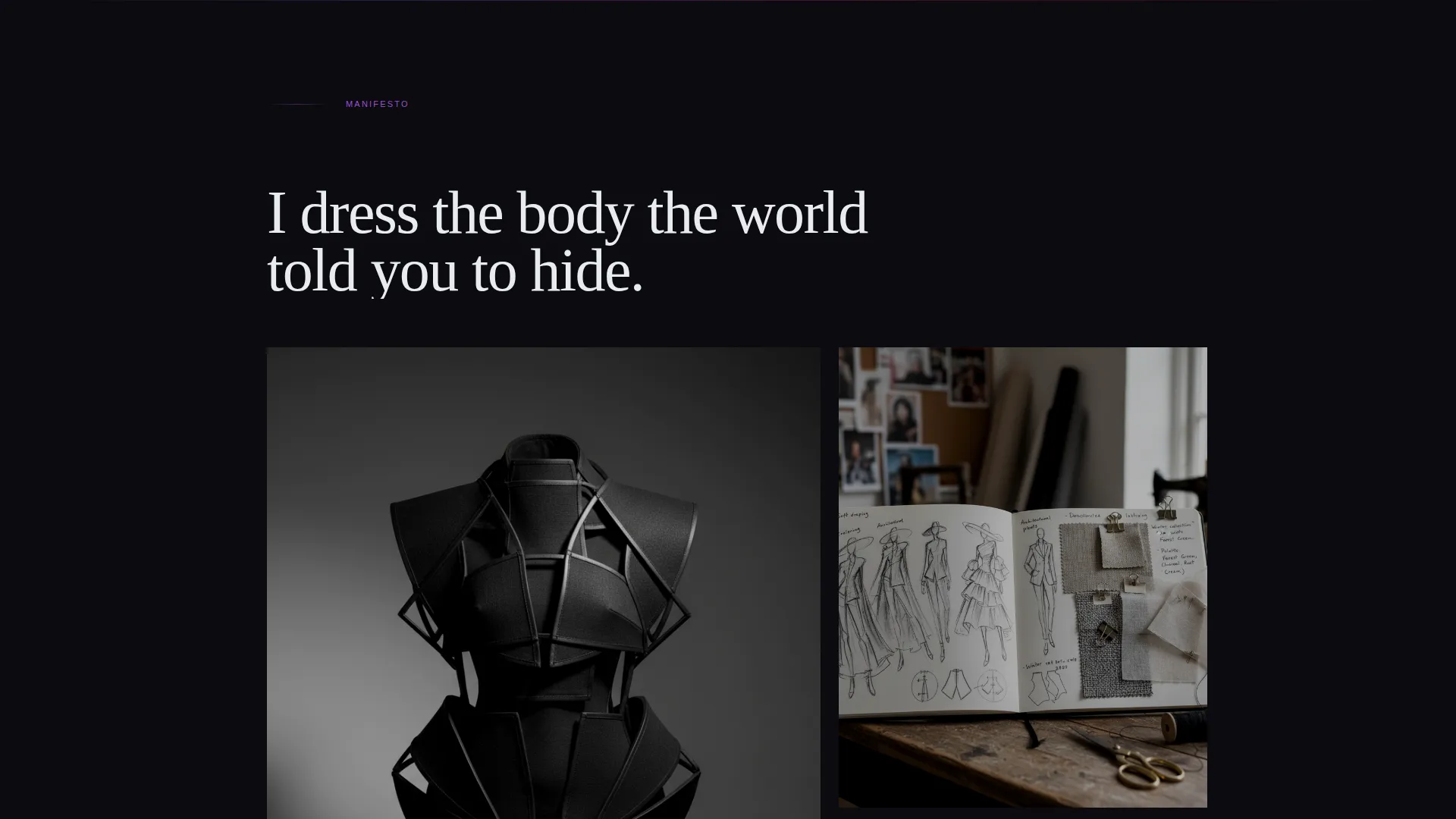 Fashion Designer Portfolio Directory Website Template