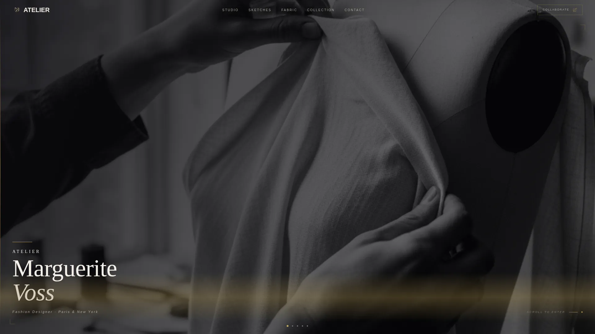 Fashion Designer Portfolio Directory Website Template