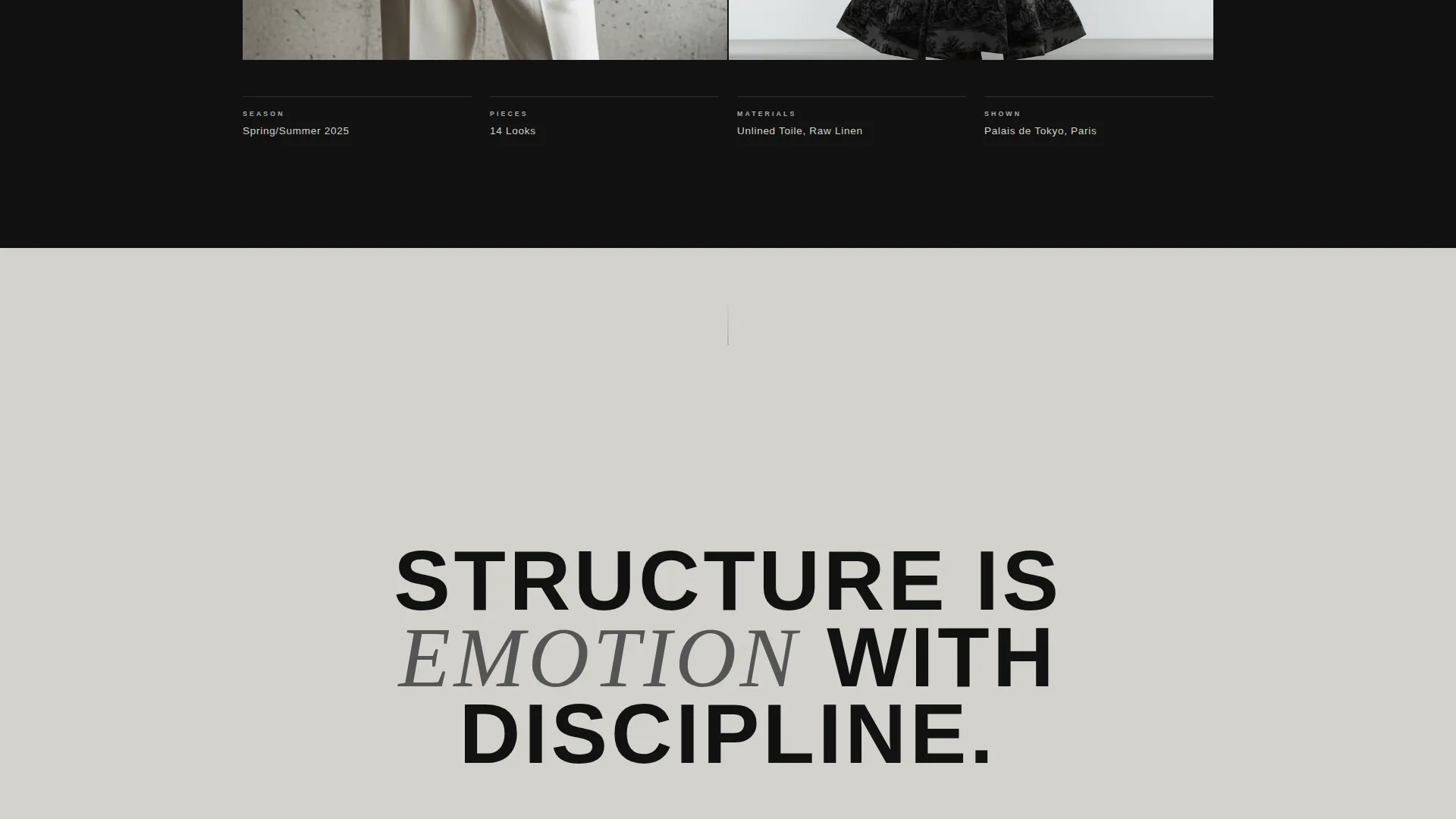 Fashion Designer Portfolio Booking Website Template