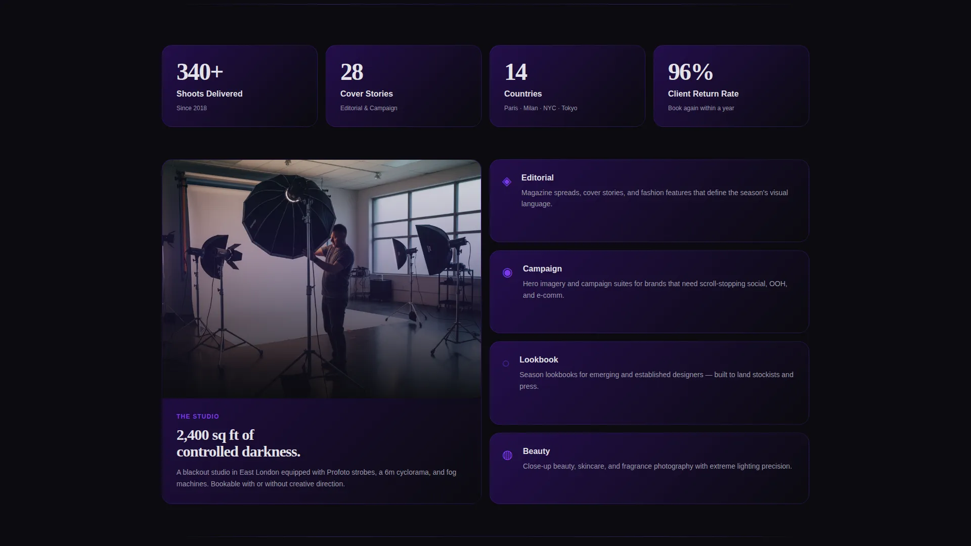 Photography Portfolio Booking Website Template