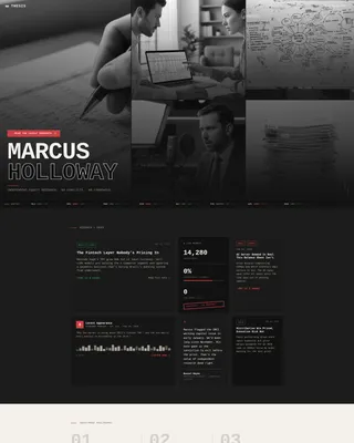 Financial Analyst Profile Professional Website Template