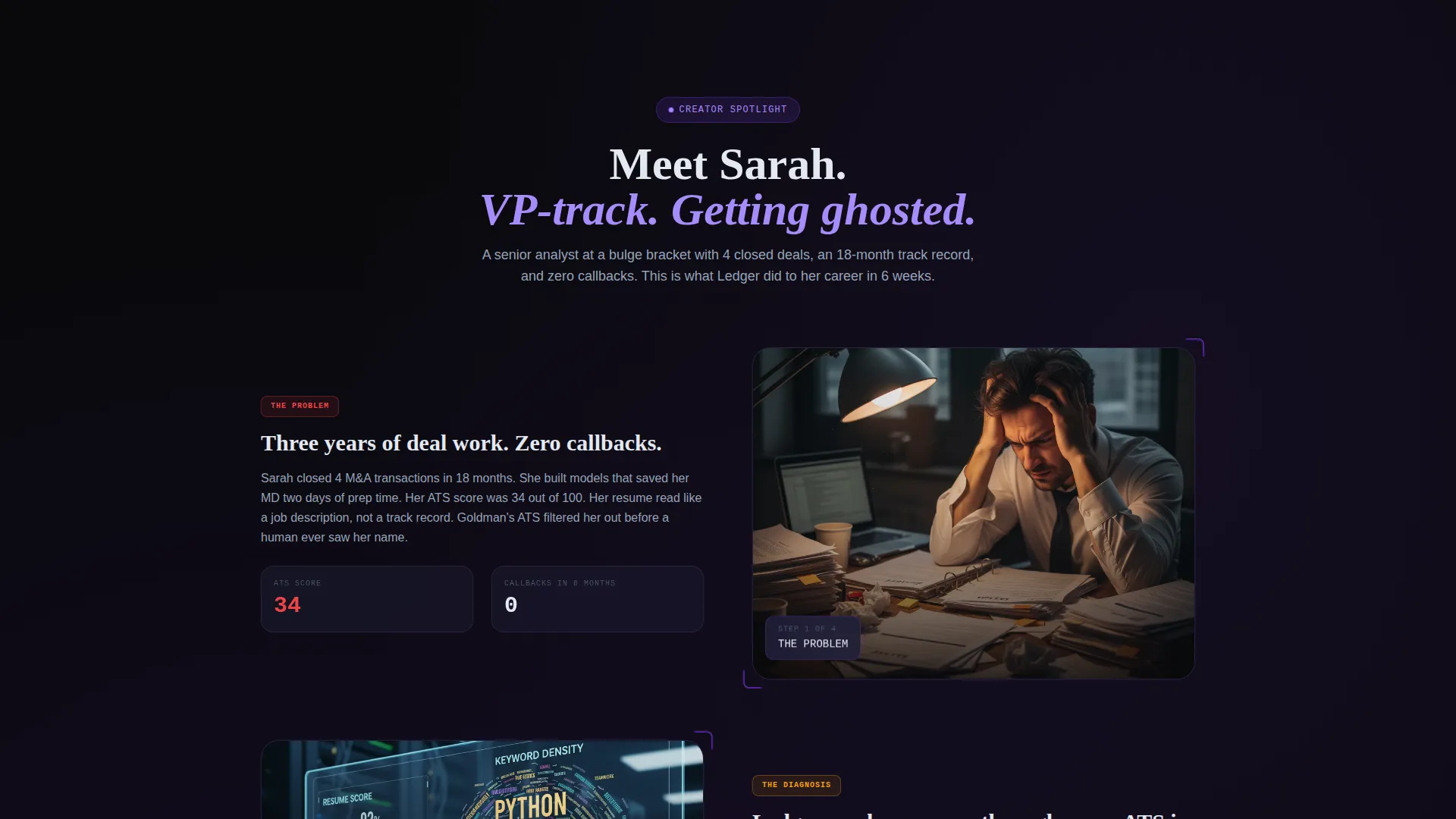 Financial Analyst Profile Pre-Launch Website Template