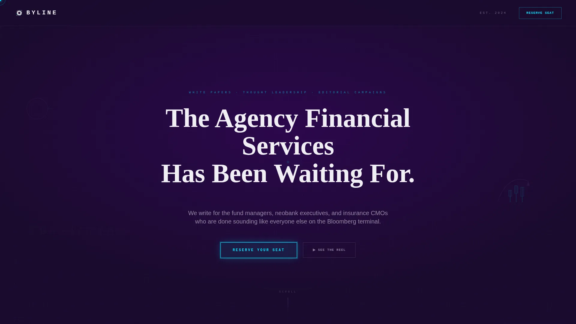Financial Services Content Agency Landing Page