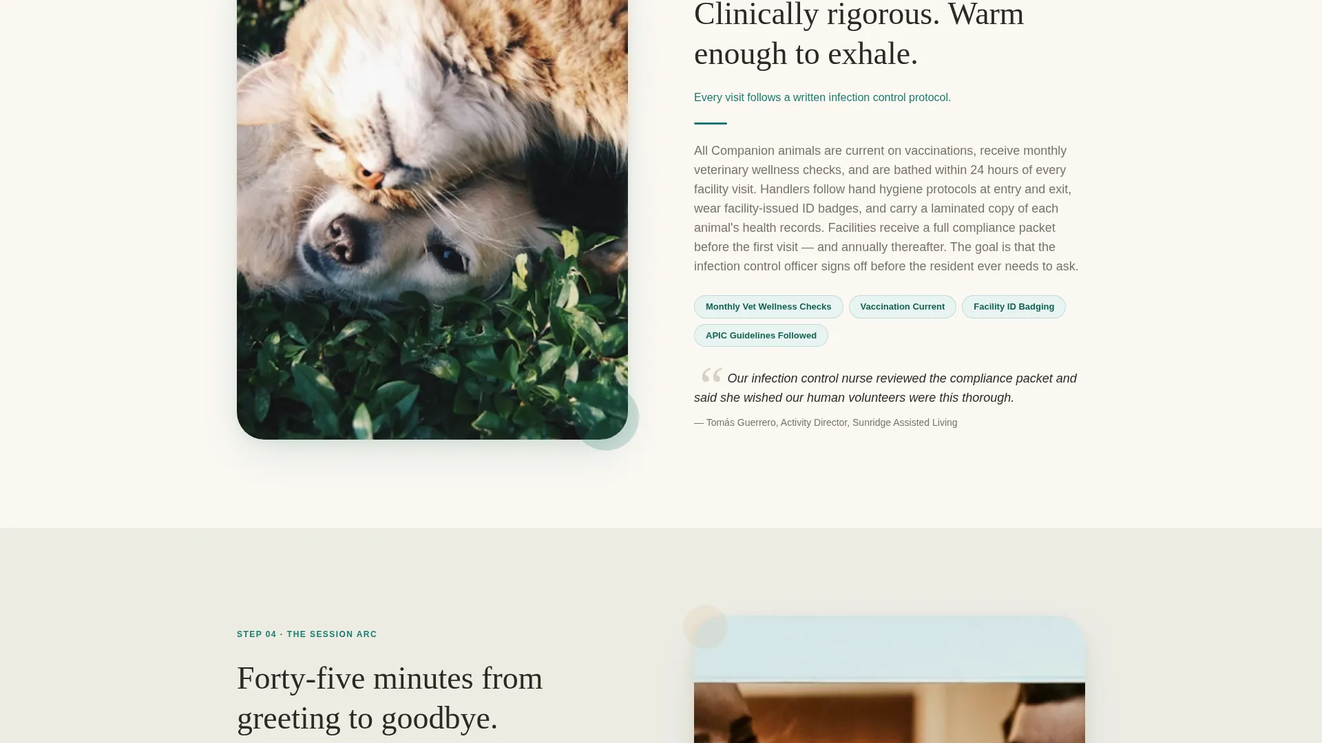 Senior Pet Therapy Landing Page Template