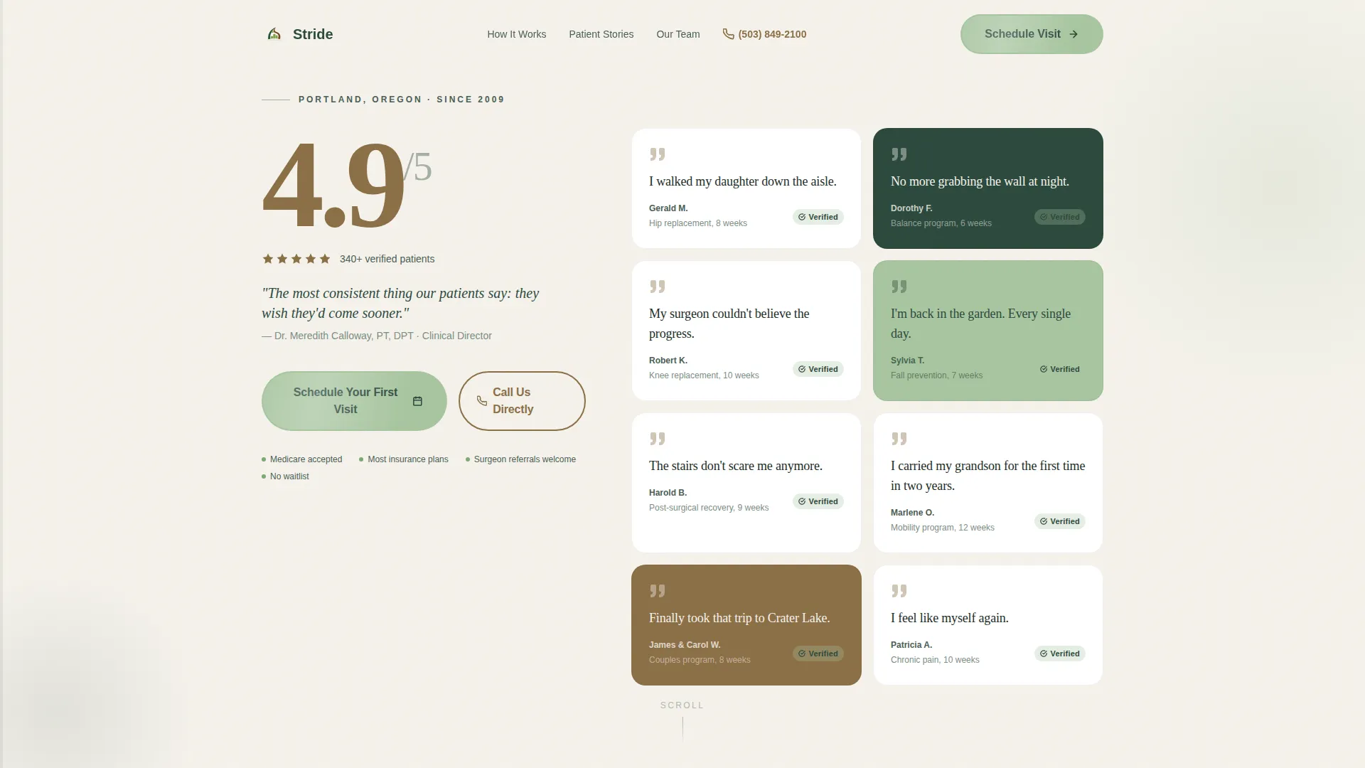 Senior Physical Therapy Landing Page Template