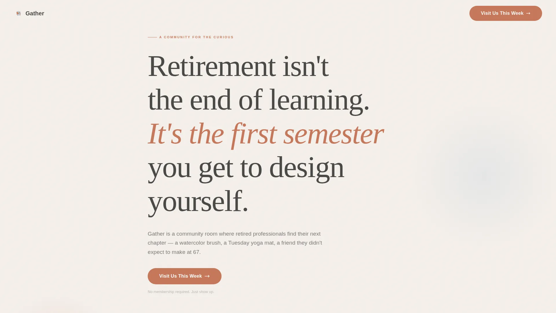 Senior Social Club Landing Page Template