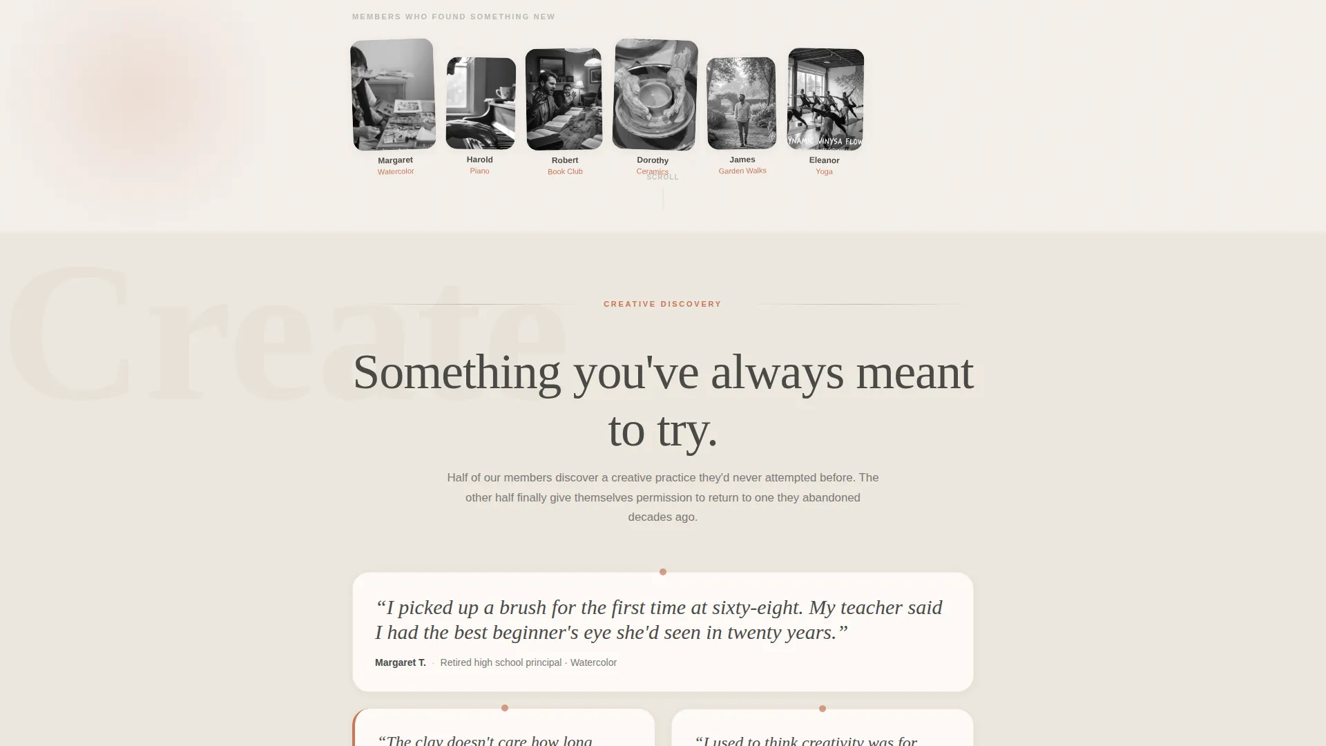 Senior Social Club Landing Page Template