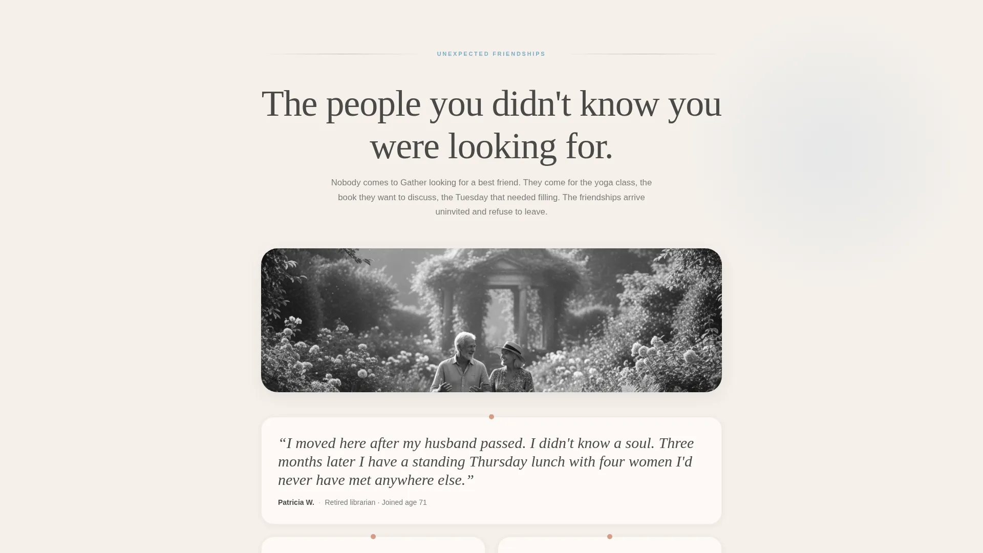 Senior Social Club Landing Page Template