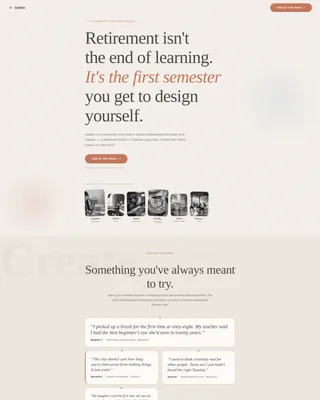Senior Social Club Landing Page Template