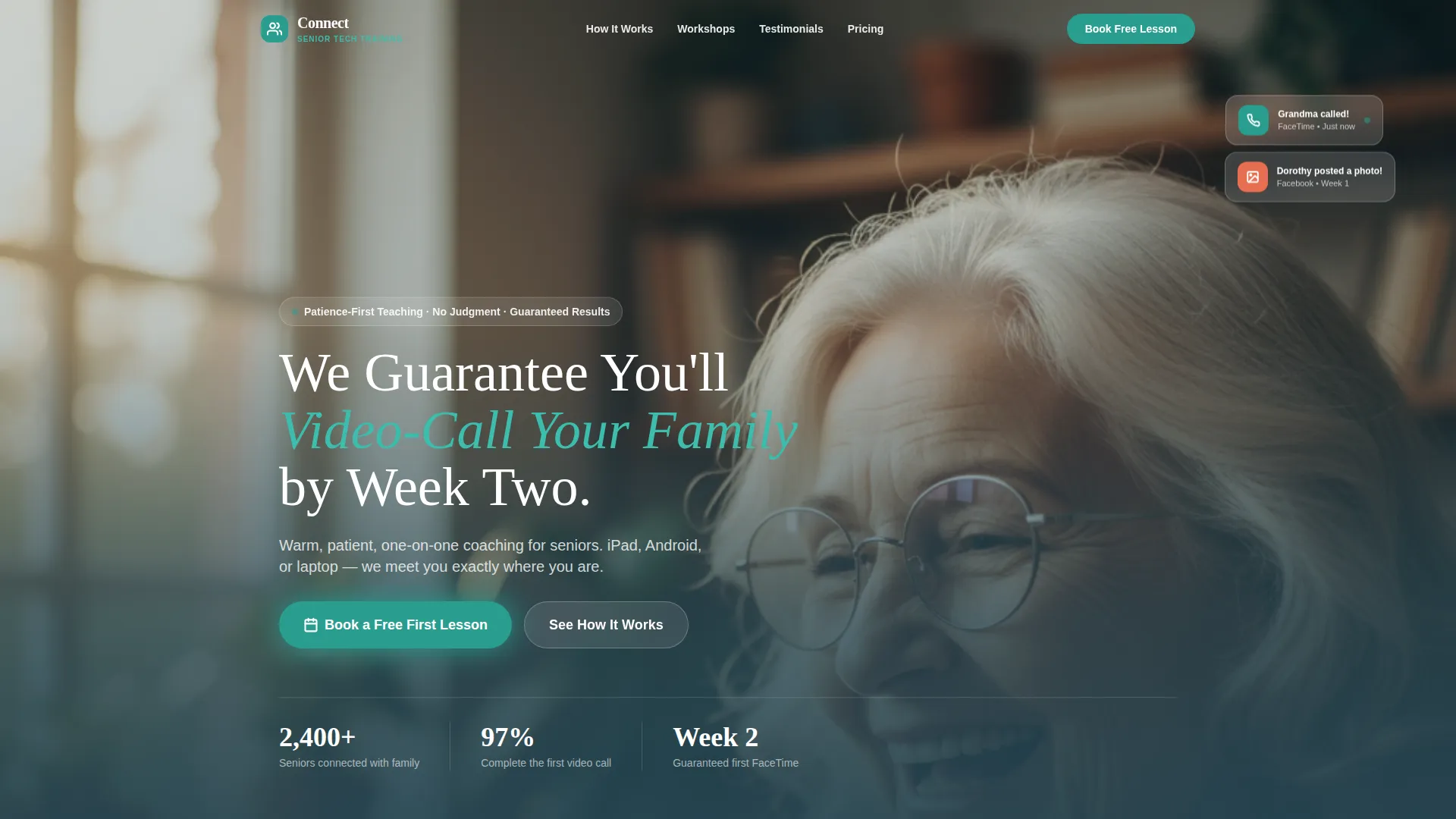 Senior Social Media Training Landing Page Template