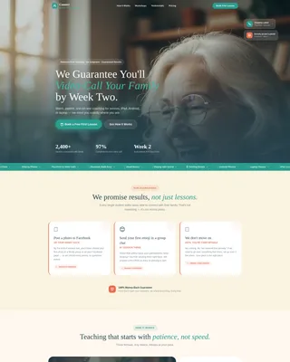 Senior Social Media Training Landing Page Template