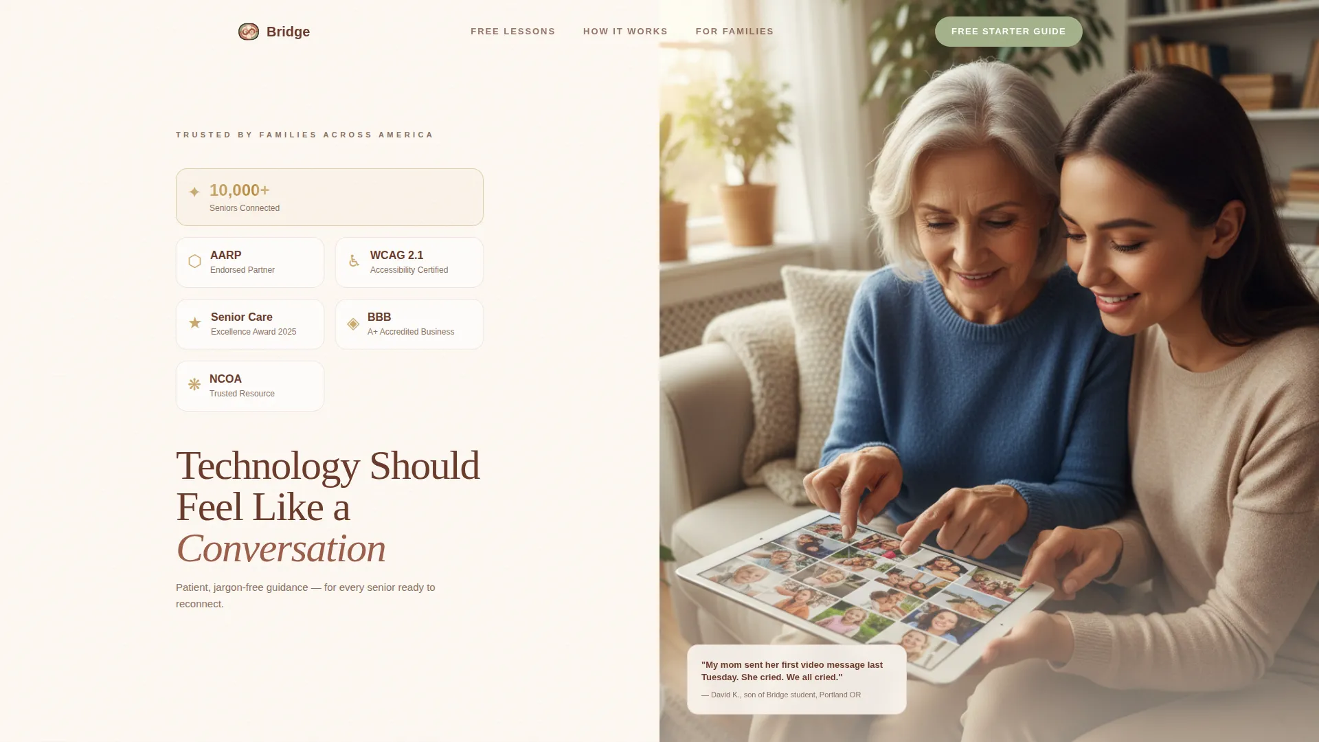 Senior Technology Training Landing Page Template