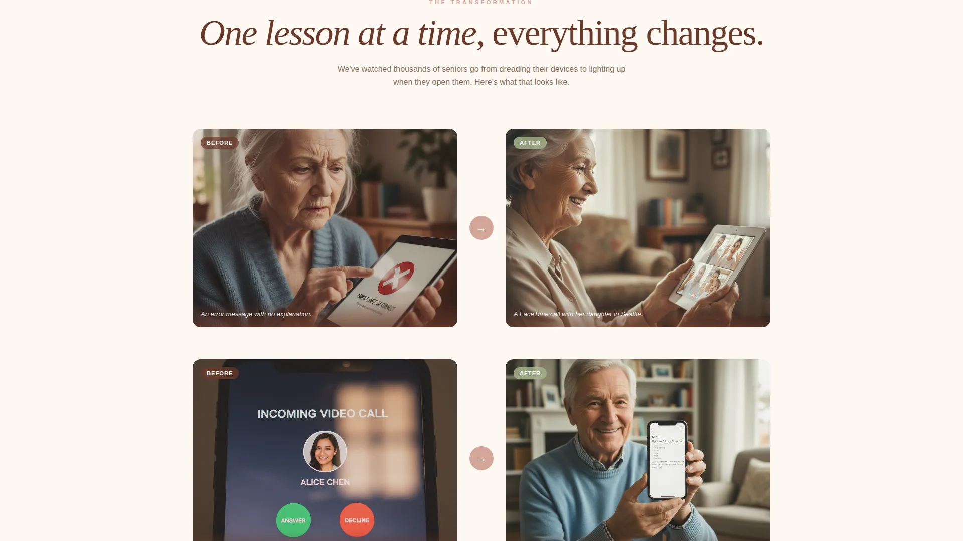 Senior Technology Training Landing Page Template