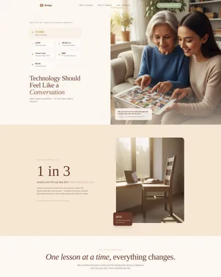 Senior Technology Training Landing Page Template