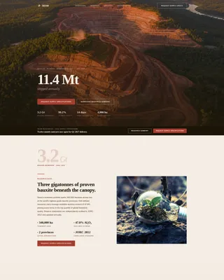 Bauxite & Alumina Mining Landing Page Template
