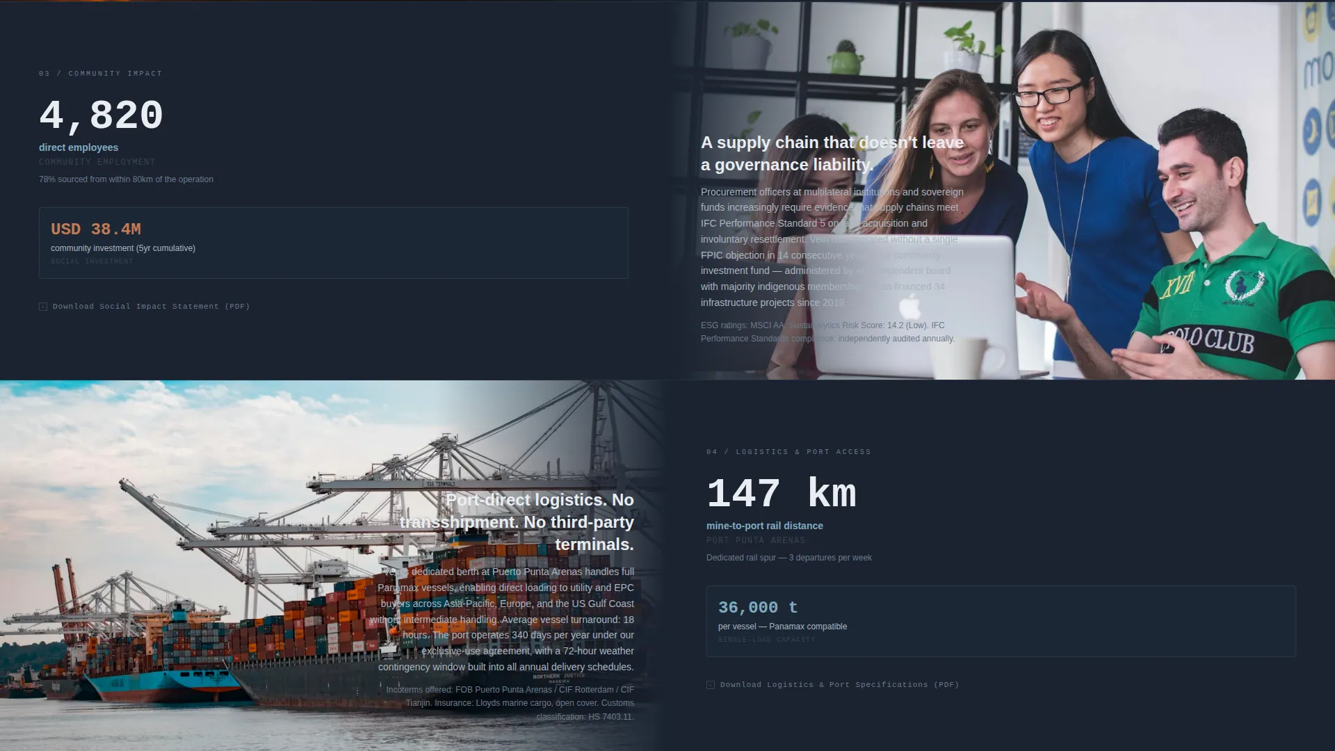Copper Mining Company Landing Page Template