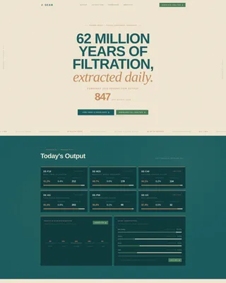 Diatomite Mining Landing Page Template - Dashboard Style