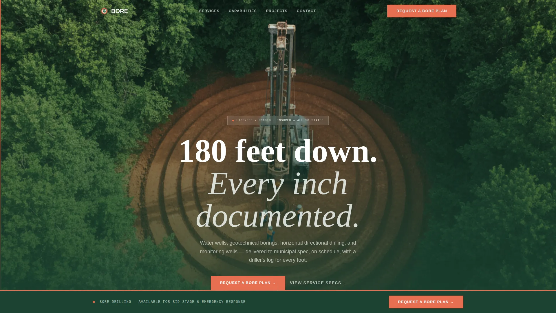 Precision Drilling Contractor Landing Page Template