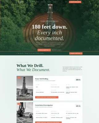 Precision Drilling Contractor Landing Page Template