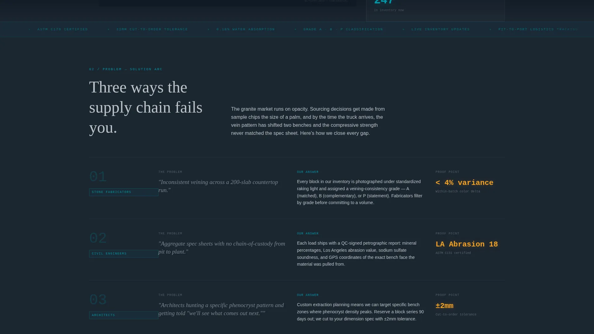 Industrial Natural Stone Landing Page Template