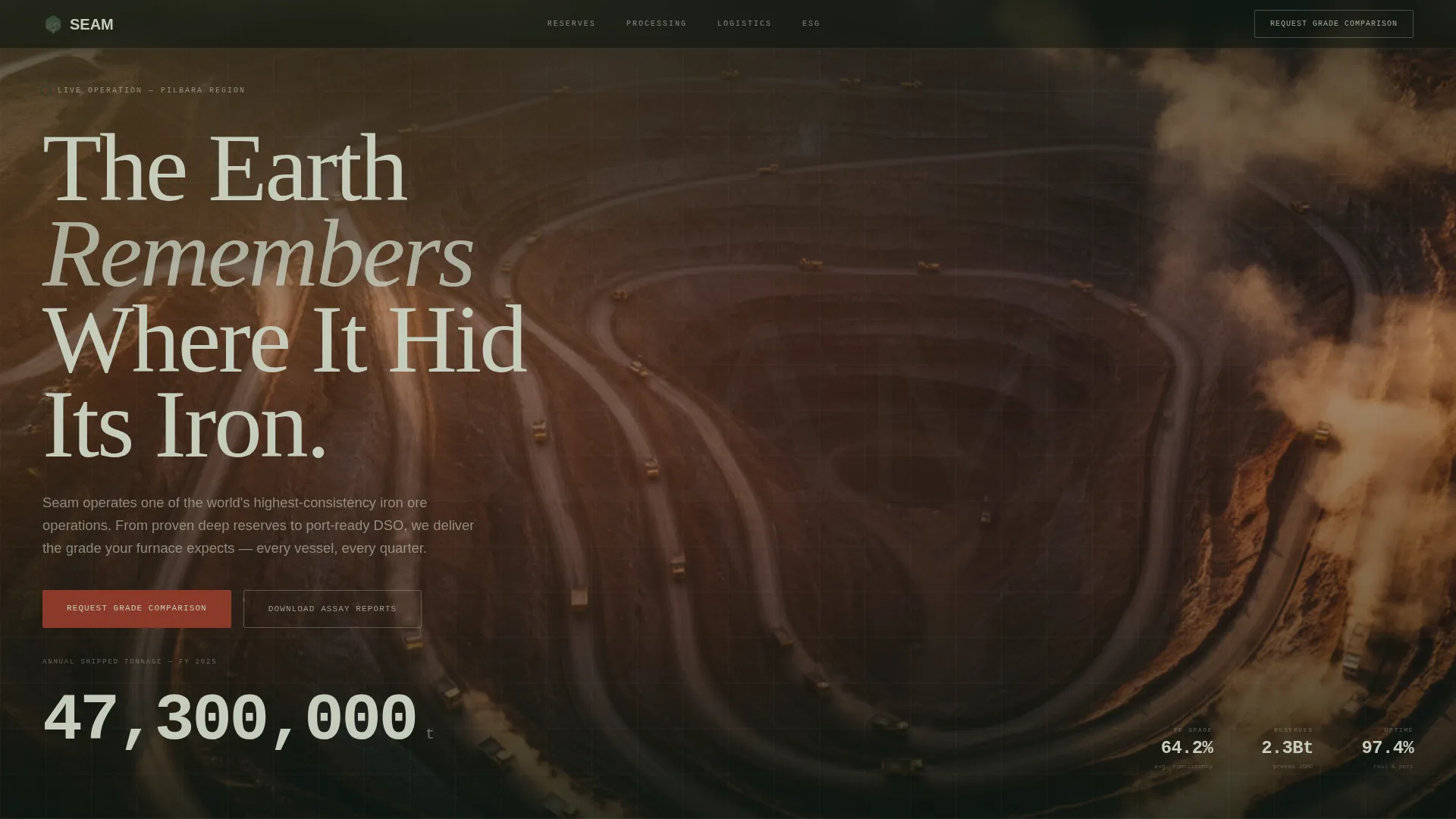 Metal & Mineral Mining Professional Website Template
