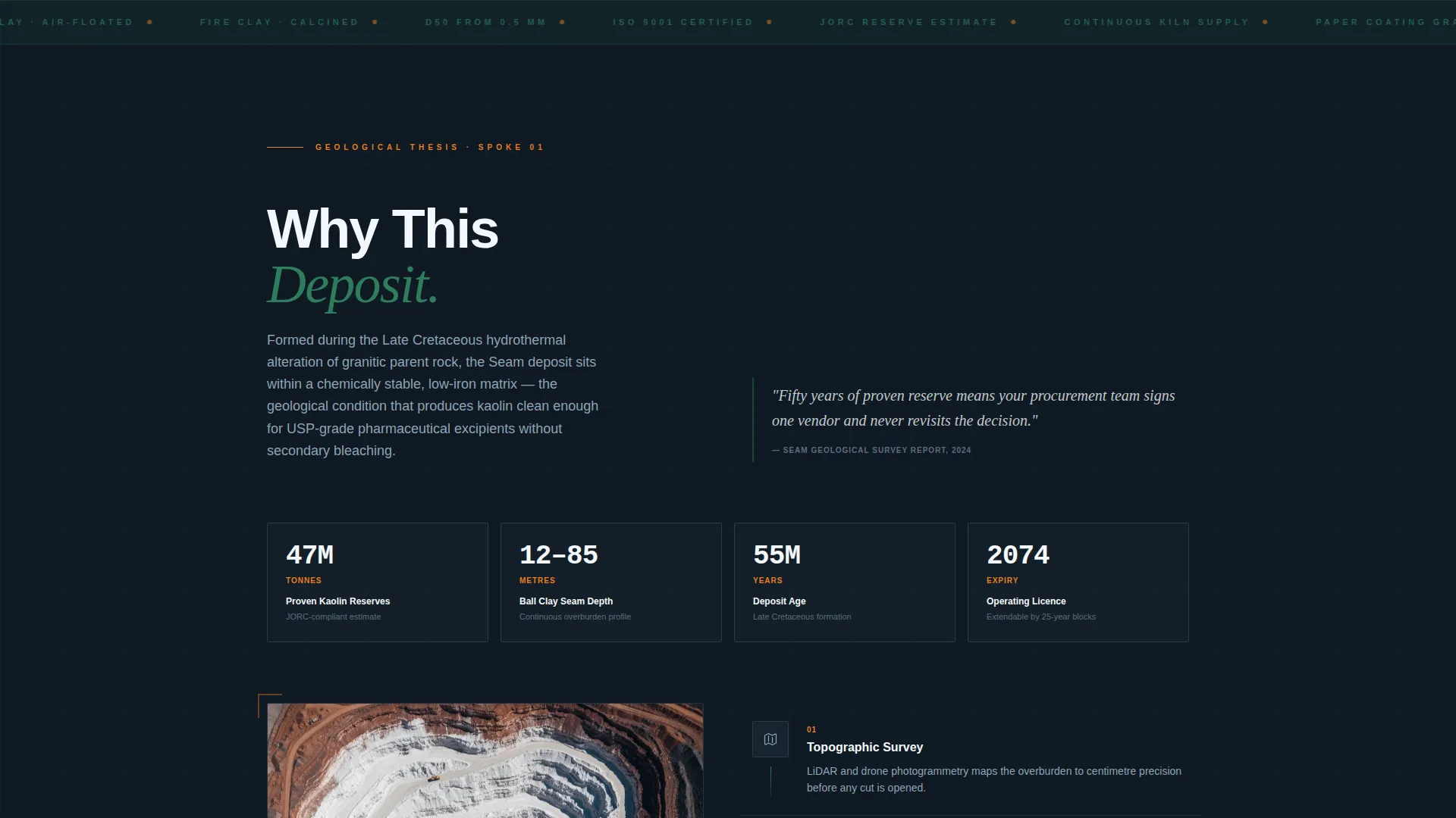 Kaolin & Clay Mining Landing Page Template