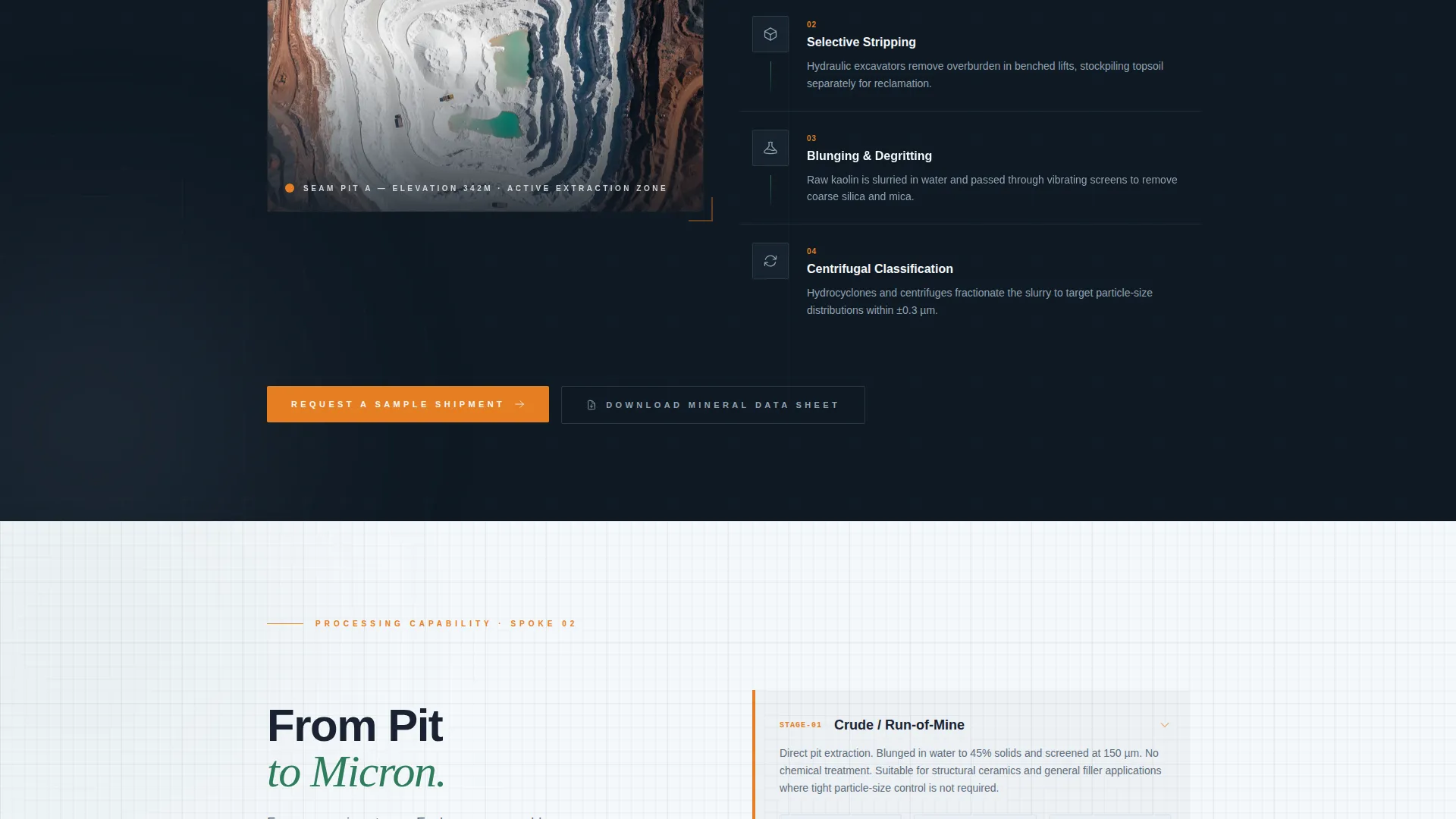 Kaolin & Clay Mining Landing Page Template