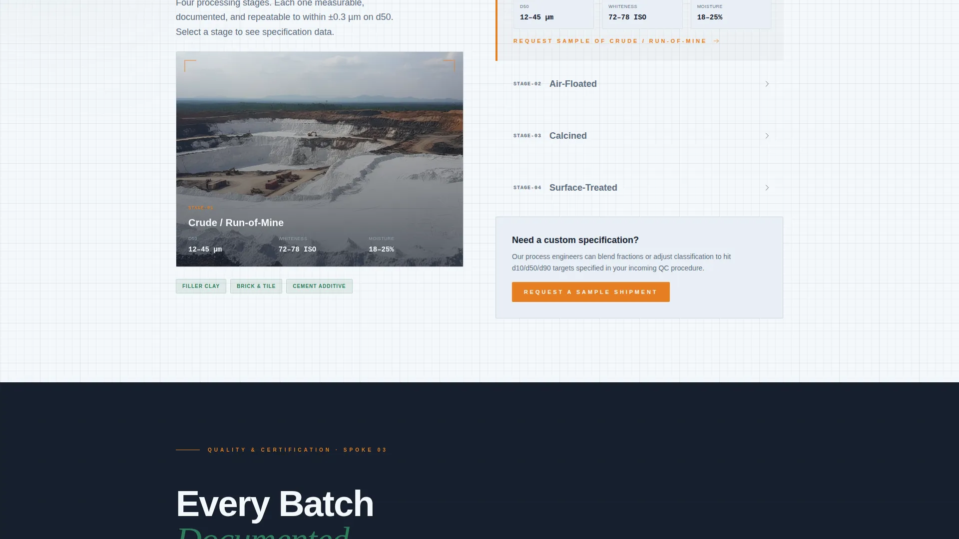 Kaolin & Clay Mining Landing Page Template