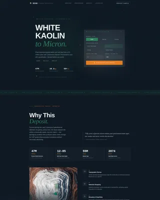 Kaolin & Clay Mining Landing Page Template