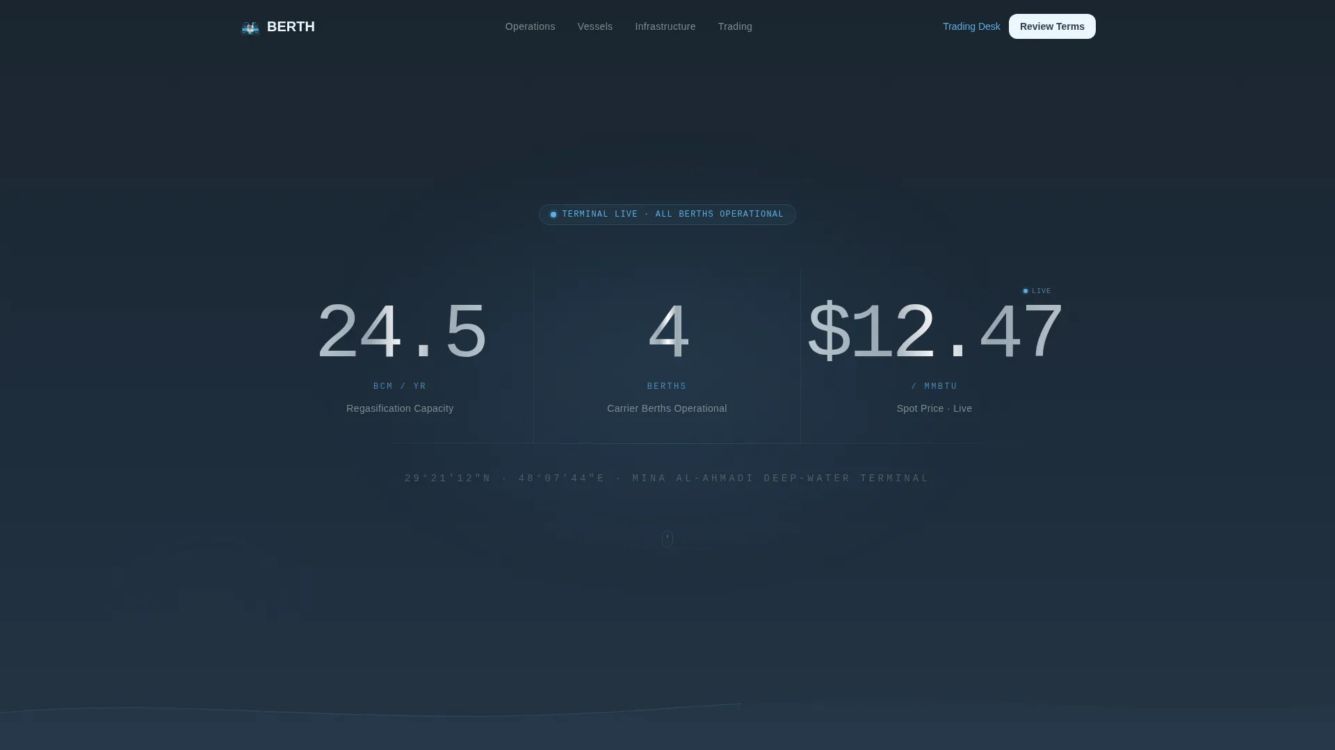 LNG Terminal & Trading Landing Page Template