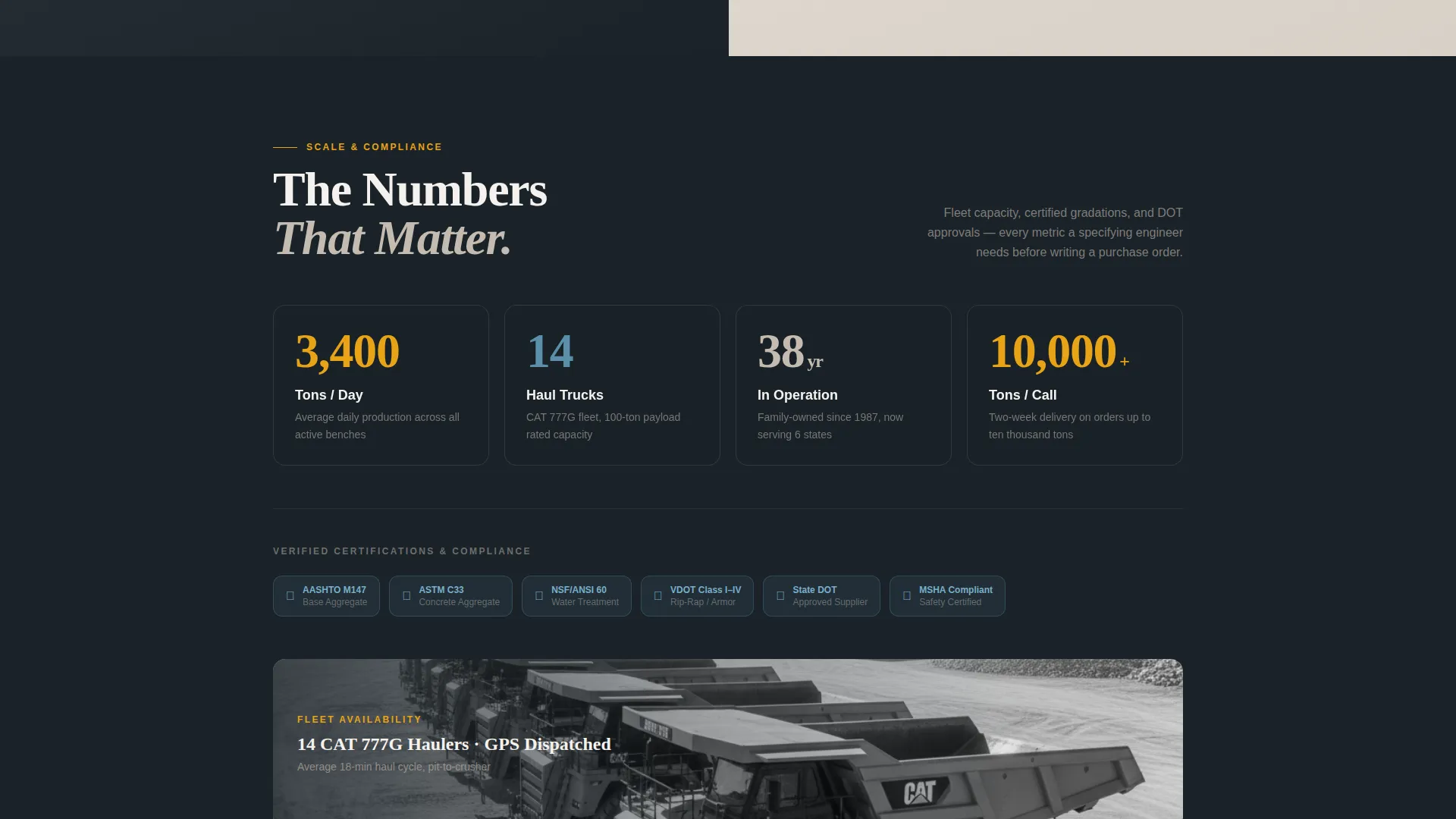 Limestone Mining Landing Page Template