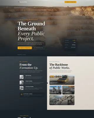 Limestone Mining Landing Page Template