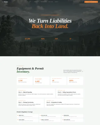 Mine Rehabilitation & Reclamation Landing Page Template