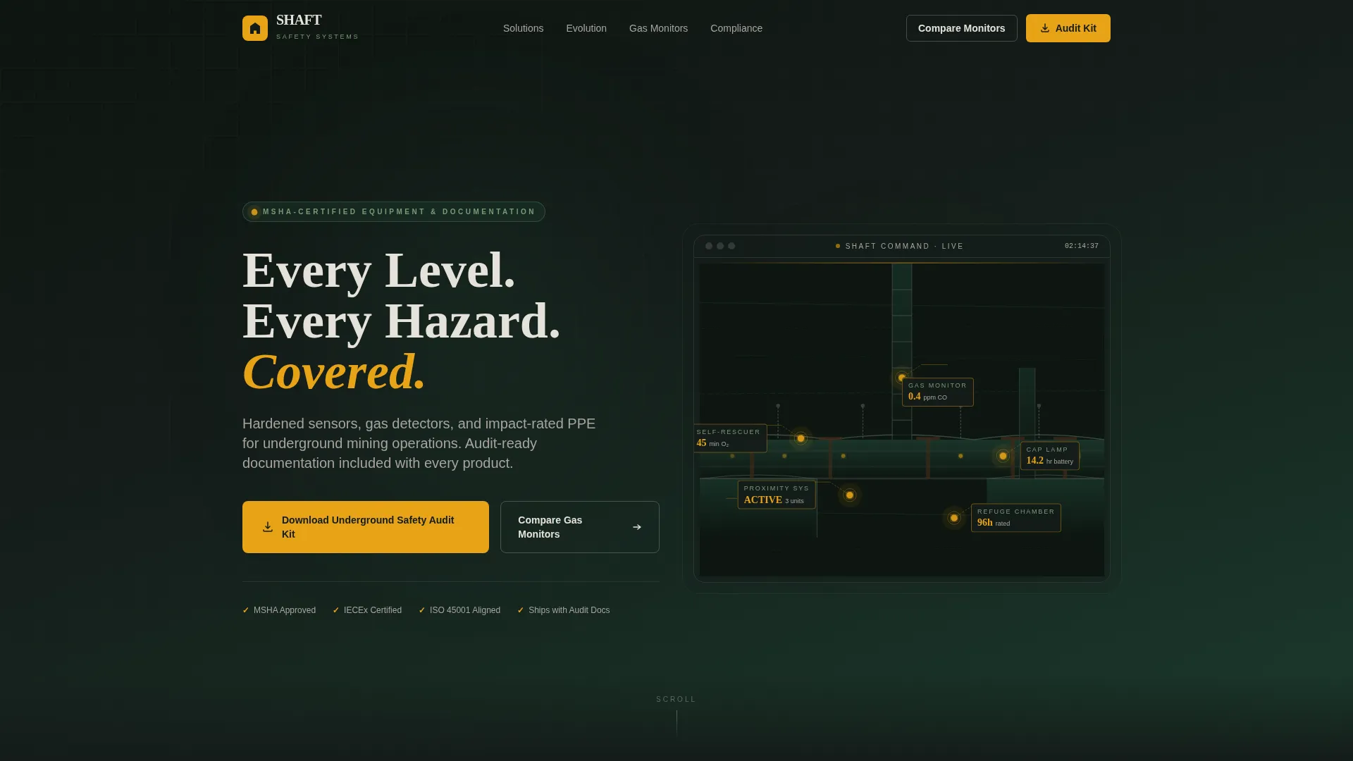 Mining Safety Landing Page Template for Equipment Suppliers