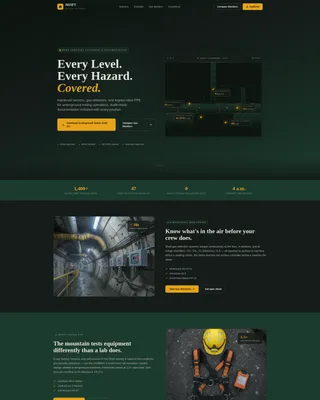 Mining Safety Landing Page Template for Equipment Suppliers