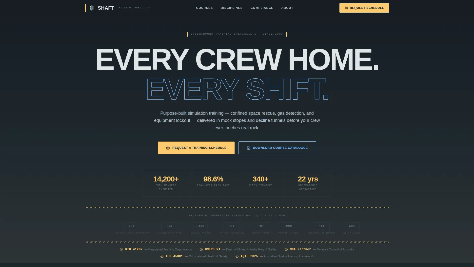 Mining Equipment & Booking Website Template
