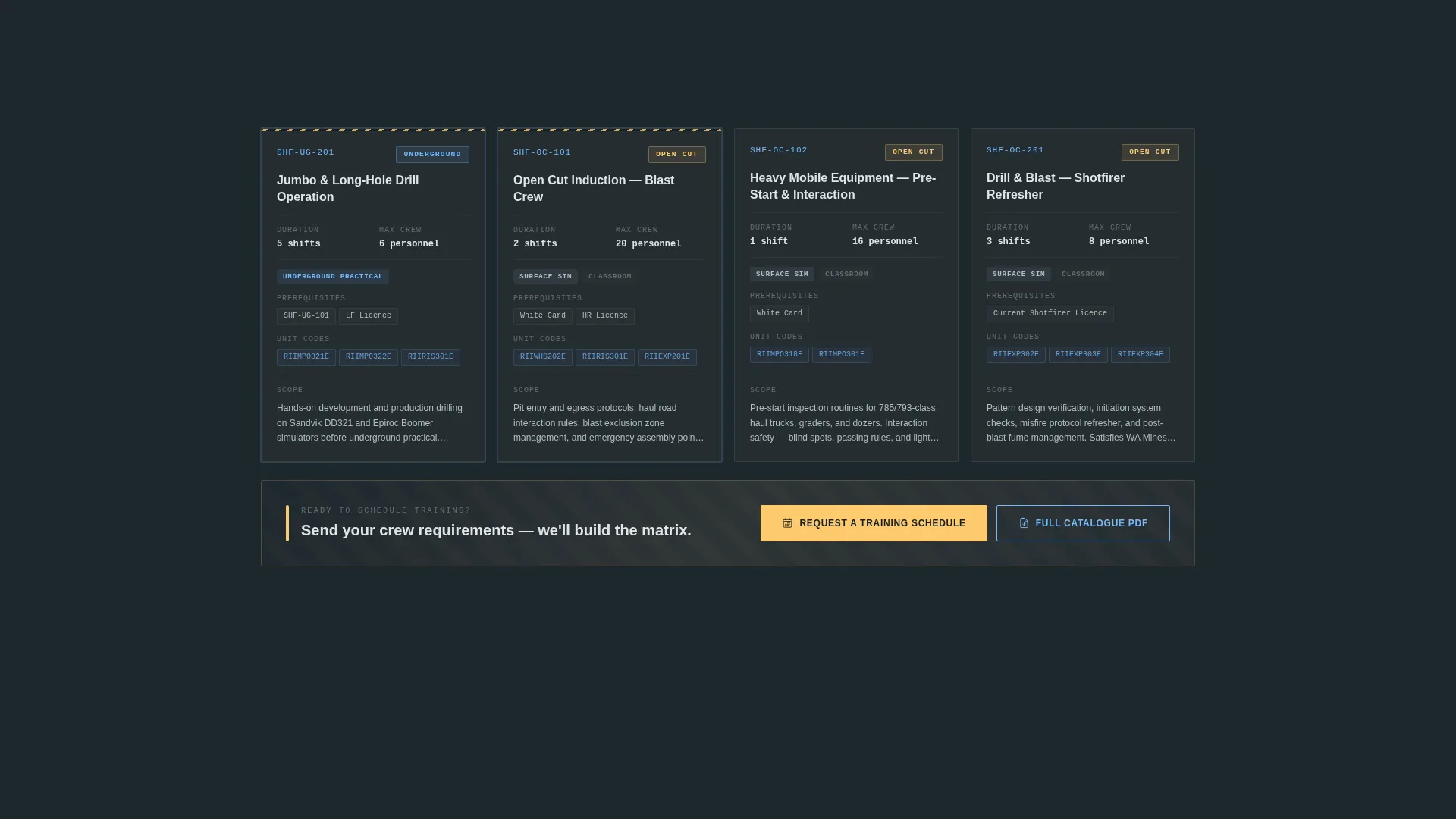Mining Equipment & Booking Website Template