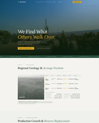 Oil & Gas Exploration Landing Page Template
