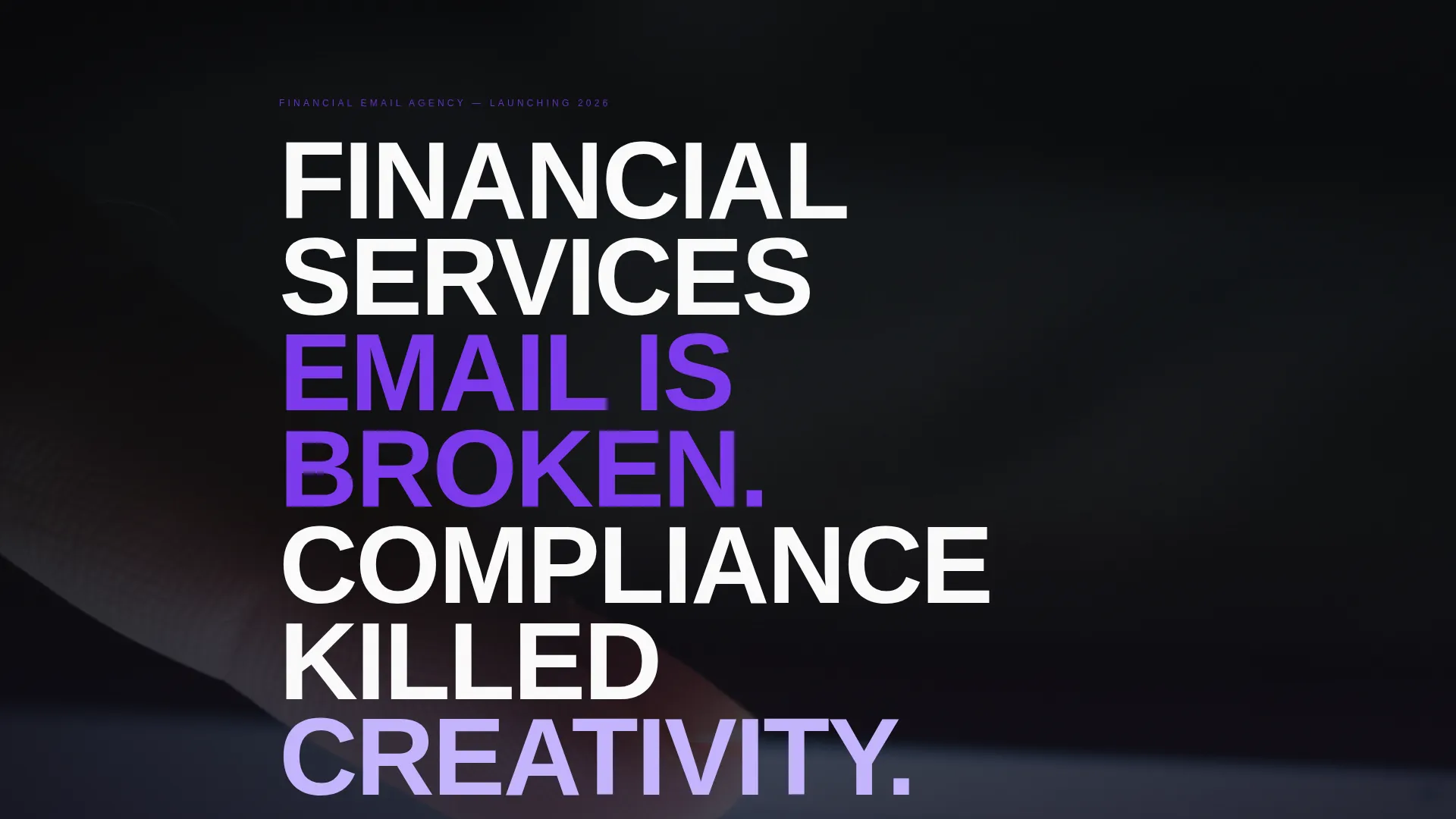 Fintech Email Agency Waitlist Landing Page Template