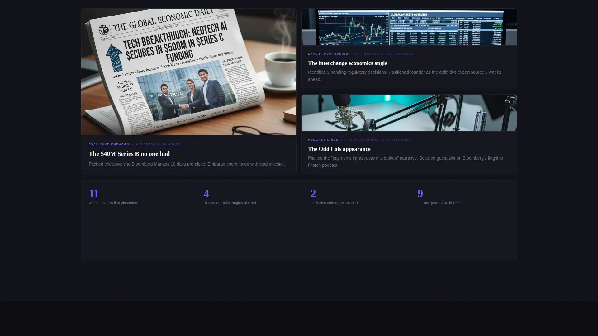 Elite Fintech PR Agency Landing Page Template