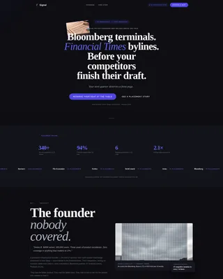 Elite Fintech PR Agency Landing Page Template