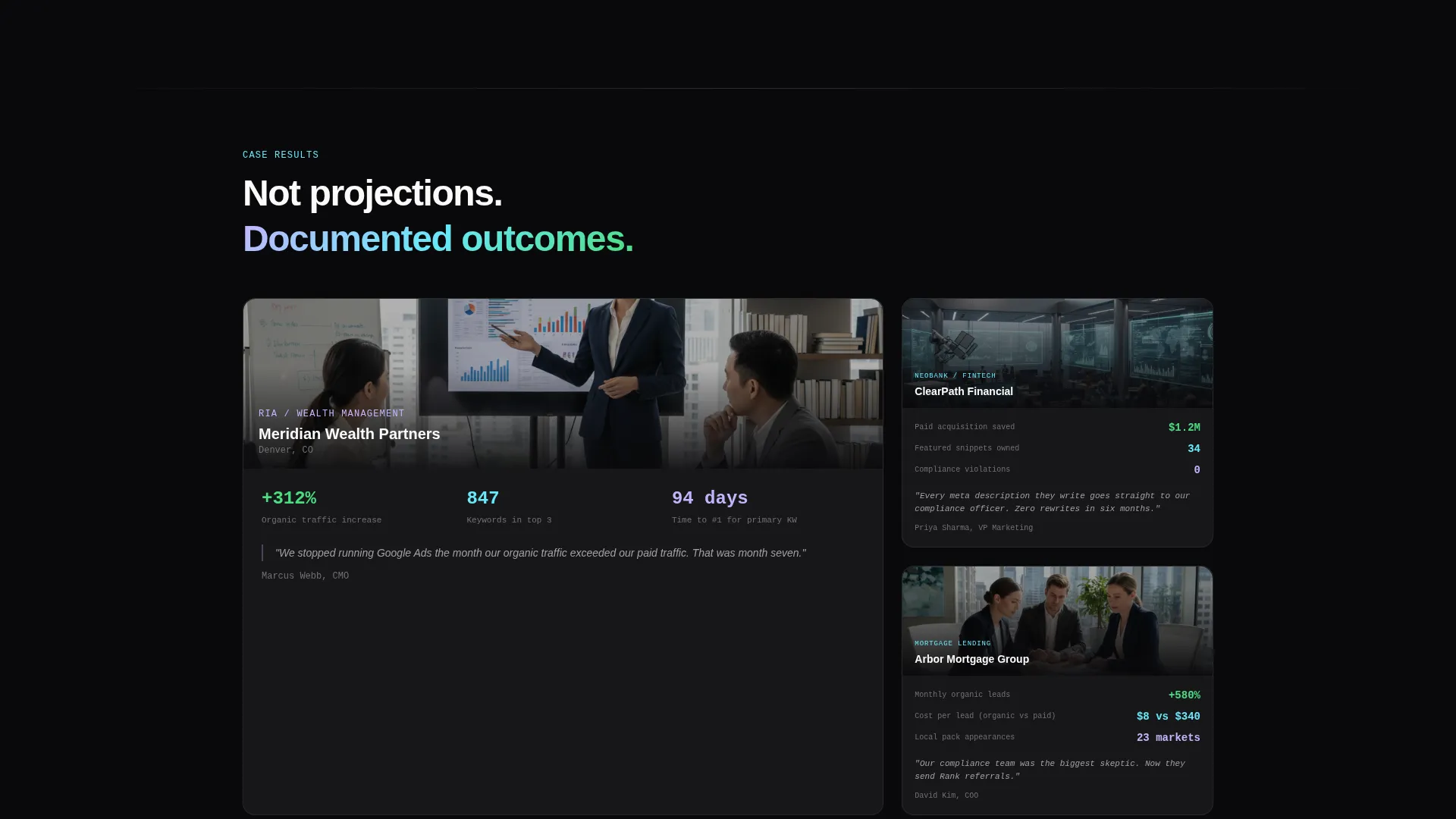Financial Services SEO Agency Landing Page Template