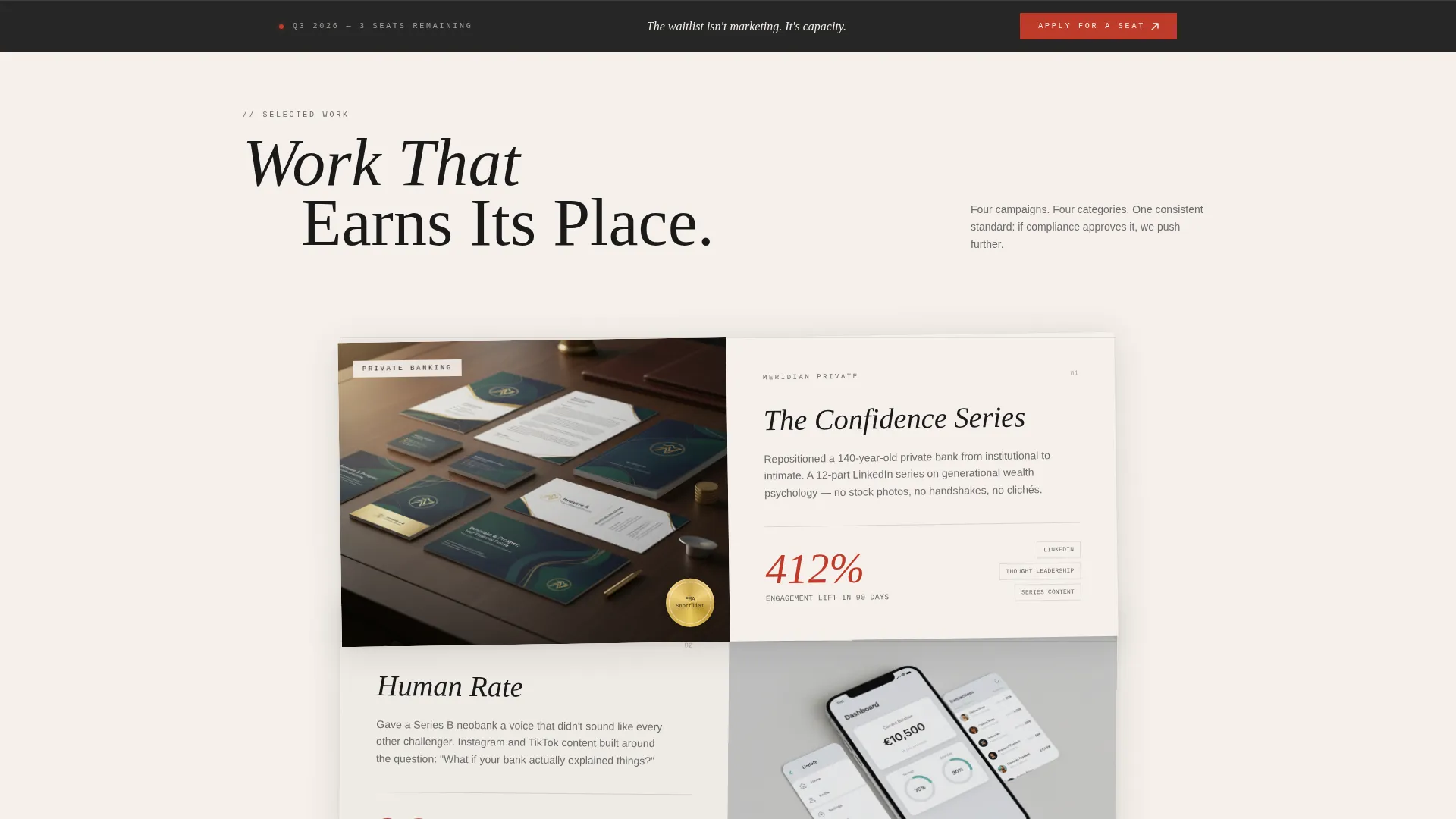 Financial Services Social Media Agency Landing Page