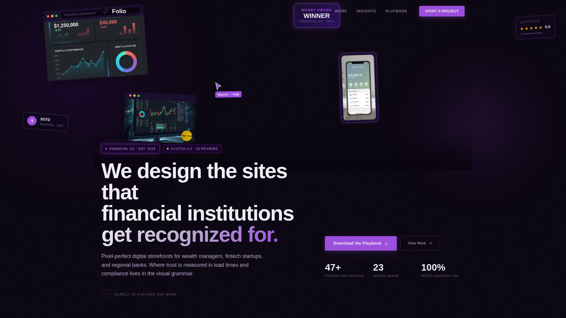 Financial Services Web Design Agency Landing Page