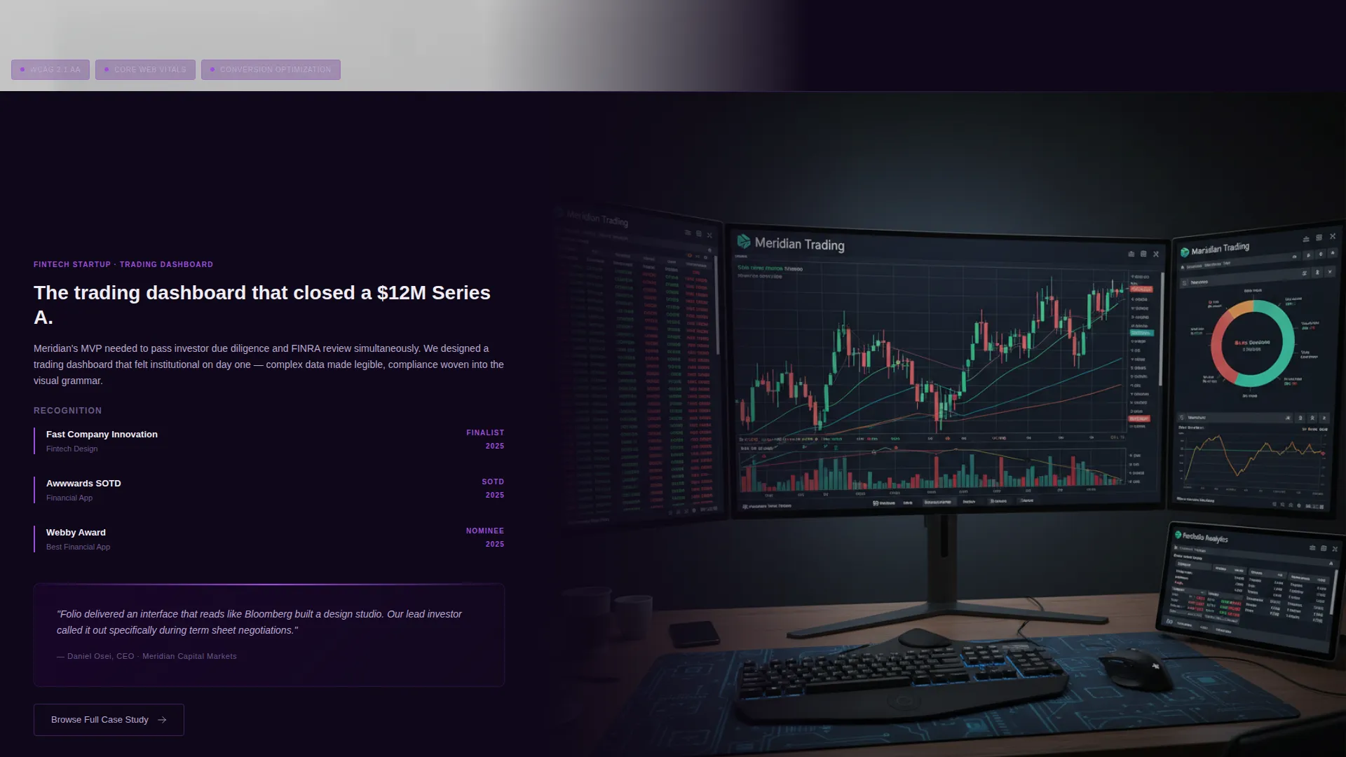 Financial Services Web Design Agency Landing Page
